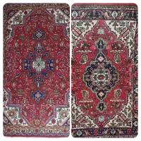 دو تخته قالیچه دستباف سایز 1در1اونیم