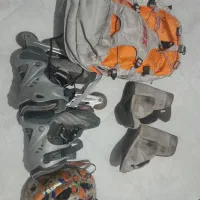 اسکیت خارجی به همراه کلاه ایمنی و کیف