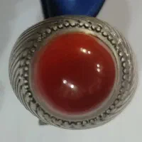 انگشتر عقیق یمن آبدار قدیمی و کهنه بکر و بینظیر