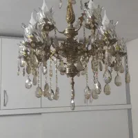 لوستر پنج شاخه کاملا برنجی