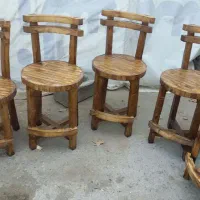 صندلی کف چوب لهستانی کوتاه و بلند