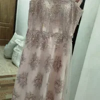 لباس مجلسی نگین دوری و مجنوق دوزی شده