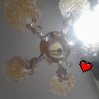 لوستر دم طاووسی کریستالی