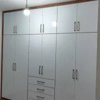 کمد کابینت پله دوبلکس تمام چوب درب اتاق