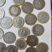 سکه های قدیمی ۲۵ و ۱۰تومنی|کلکسیون سکه، تمبر، اسکناس|تهران, نیروی هوایی (پیروزی)|دیوار