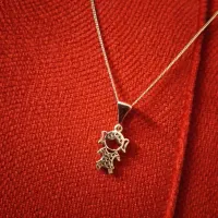 زنجیر و آویز نقره   ایتالیای  حک شده شماره