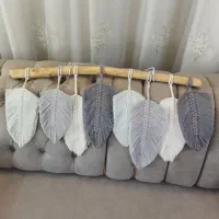 دیوار کوب مکرومه رنگ بندی طوسی