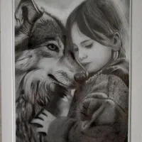 نقاشی سیاه قلم|تابلو، نقاشی، عکس|گرگان, |دیوار