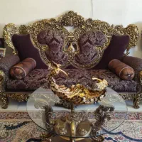 مبل استیل سلطنتی ۹ نفره با کنسول