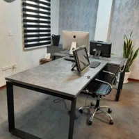میز مدیریت پایه خرچنگی/مبلمان چرم/صندلی چرخدار|دفتر کار|کرمانشاه, |دیوار