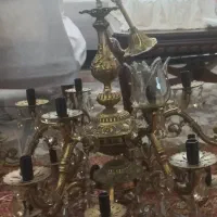 لوستر تمام برنجی ۱۸ شاخه|لوستر و چراغ آویز|تهران, ارامنه|دیوار