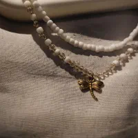 گردنبند استیل کریستالی