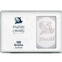 شمش نقره پارسیس ۱۰۰ گرمی