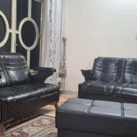 مبل ۷نفره تمام چرم وچوب نو شرکتی