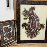 سینی وتابلو پته وتابلو منجوق وپولک دوزی