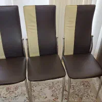 3 عدد صندلی پایه استیل مناسب میز غذاخوری