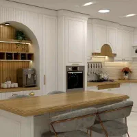 کابینت آشپزخانه مدل دوپله ام دف مات کد K0081