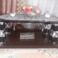 میزعسلی،کتابخانه ۵طبقه چوب ام دی اف ،گردو|کتابخانه، شلف، قفسه‌های دیواری|قم, علی آباد سعدگان|دیوار