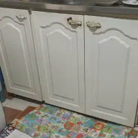 کابینت فلزی ۳ تکه همراه با هود و سینک ظرفشویی|آبچکان و نظمدهنده ظروف|تبریز, |دیوار
