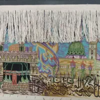 تابلو فرش دستباف تمام ابریشم طرح بسیار زیبا کعبه|تابلو فرش|قم, پردیسان|دیوار