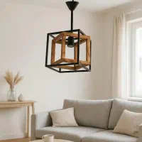 لوستر چوبی مدرن|لوستر و چراغ آویز|تبریز, |دیوار