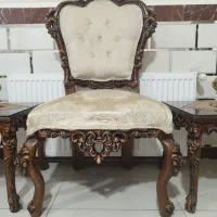 ۴عدد صندلی غذا خوری مدل سلطنتی چوب گردو