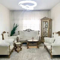 مبل ۷ نفره نیم استیل ۲ عدد میزعسلی وجلومبلی و بوفه|مبلمان خانگی و میز عسلی|پردیس, فاز ۱۱|دیوار