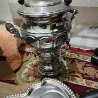 سماور شش لیتری سالم به همراه سینی