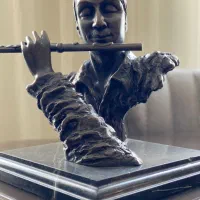 مجسمه برنز و پایه سنگ وارداتی