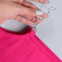 کراپ تاپ کبریتی مدل زنجیری و اشکی