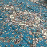 یک جفت روفرشی مجلسی آبی فیروزهای خاص (اصل یزد)