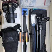 CANON 80D به همراه دو لنز و سه پایه و تک پایه بنرو