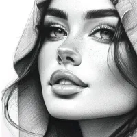 نقاشی سیاه قلم فقط ۲۰۰ تومن