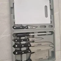 ست چاقوی و ساطور ۶ تکه با یک تخته جعبه-کوخ المان