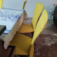 میز ناهارخوری شیشه ای دو جدار 8 نفری با صندلی هاش|میز و صندلی غذاخوری|رشت, کوی مهر|دیوار