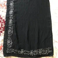 شال مشکی نخی و حریر مجلسی