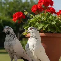 کفترهای پرشی آسمون خراش|پرنده|مشکین‌دشت, |دیوار