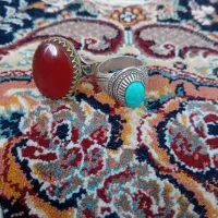 انگشتر فیروزه اصل جفتش باهم فروخته میشه