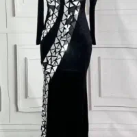 لباس مجلسی مخمل اینه ای|لباس|جیرفت, |دیوار