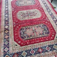 قالیچه دو متری لاکی رنگ کار کرده سالم فروشی