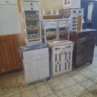 ست میز چرخ خیاطی و جا پیازی صنایع چوب و فلز حنفی|ظروف نگهدارنده، پلاستیکی، یک‌بارمصرف|قم, نیروگاه|دیوار