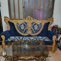 مبل سلطنتی 7 نفره در حدنو همراه میز جلو مبلی