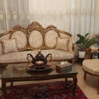 مبلمان استیل ۹نفره با میز ناهارخوری ۱۰ نفره ،وبوفه