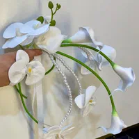 دسته گل عروس جدید وترند گل لاله شیپوری ارکیده|صنایع دستی و سایر لوازم تزئینی|تهران, افسریه شمالی|دیوار