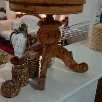 میز کنار سالنی چوب راش