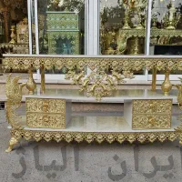 میزتلوزیون آلیاژی برنجی برنزی کنارسالنی