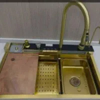 طلایی سینک دوش کلید دار|لوازم سرویس بهداشتی|تهران, قلهک|دیوار