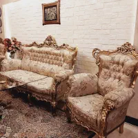 سرویس مبلمان سلطنتی استیل به همراه ناهارخوری|مبلمان خانگی و میز عسلی|تهران, یوسف‌آباد|دیوار
