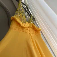 لباس مجلسی بلند زرد، در حد معمولی|لباس|قیروکارزین, |دیوار