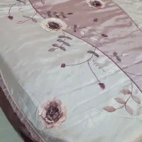 رو تختی ساتن گل برجسته